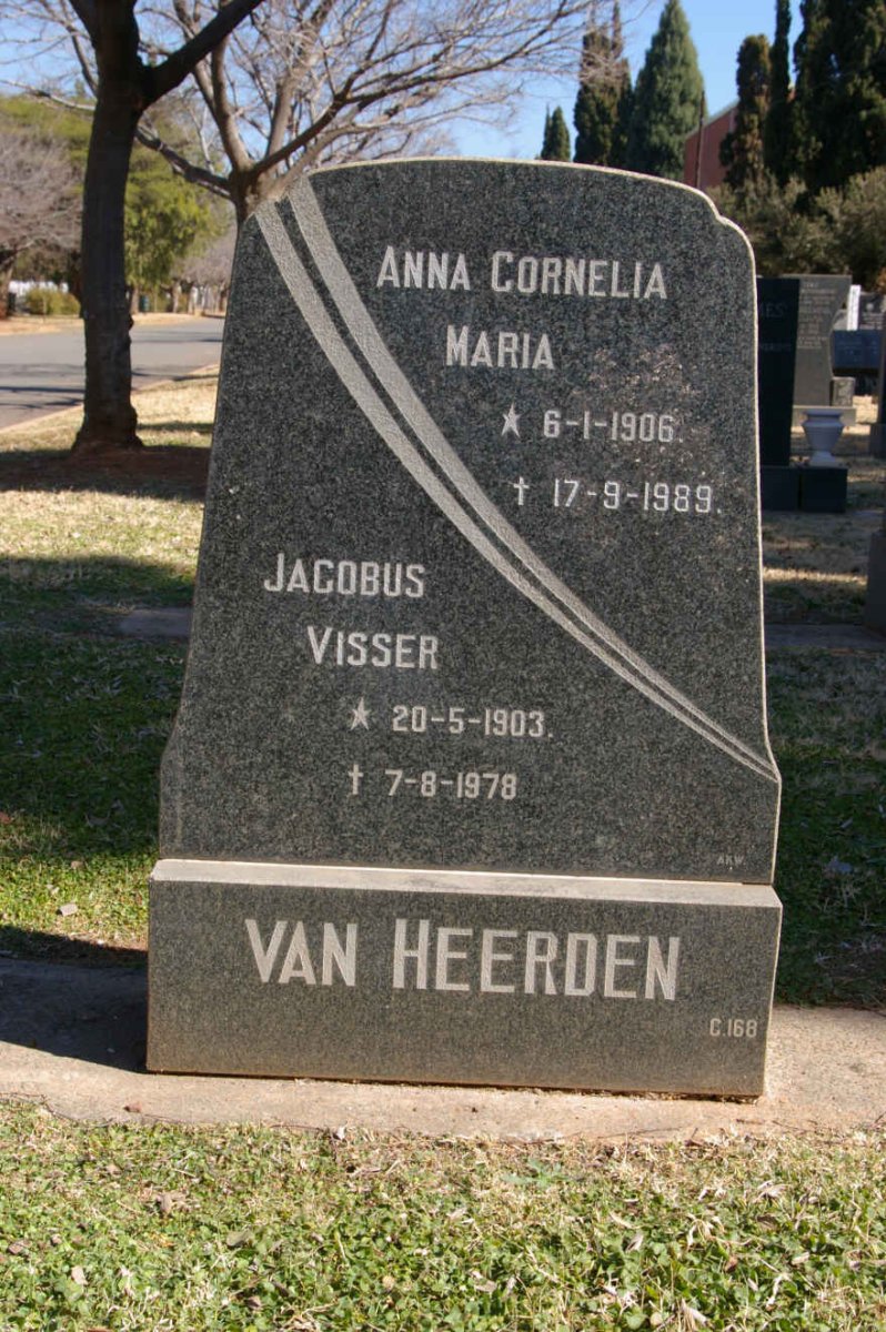 HEERDEN Jacobus Visser, van 1903-1978 &amp; Anna Cornelia Maria 1906-1989