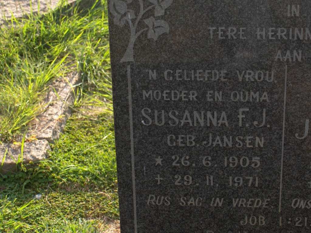HORN Susanna F.J. nee JANSEN 1905-1971