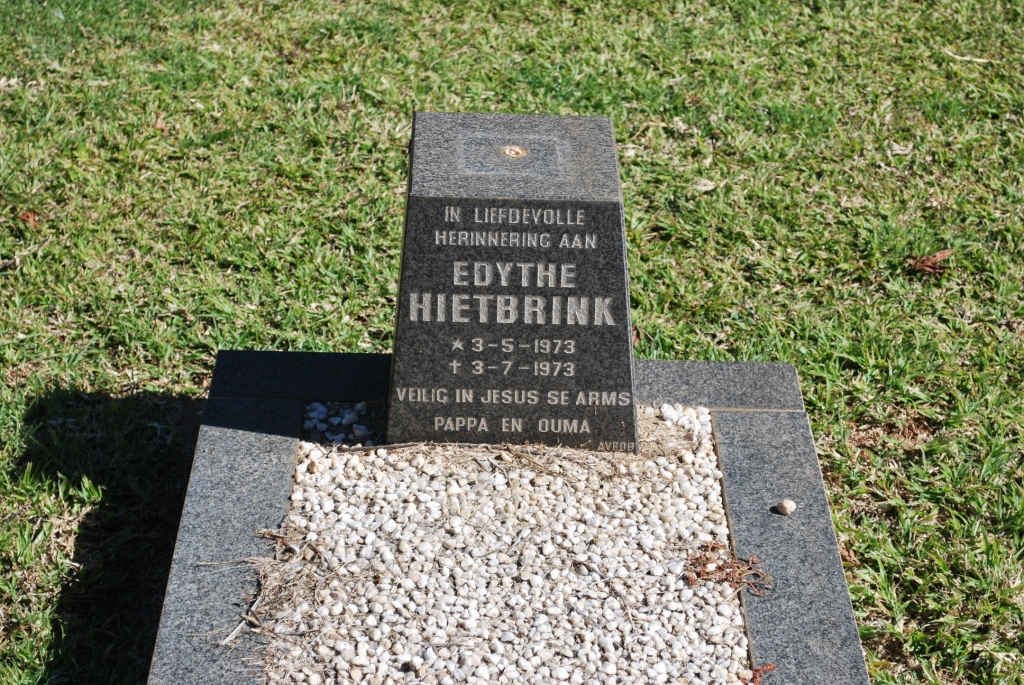 HIETBRINK Edythe 1973-1973