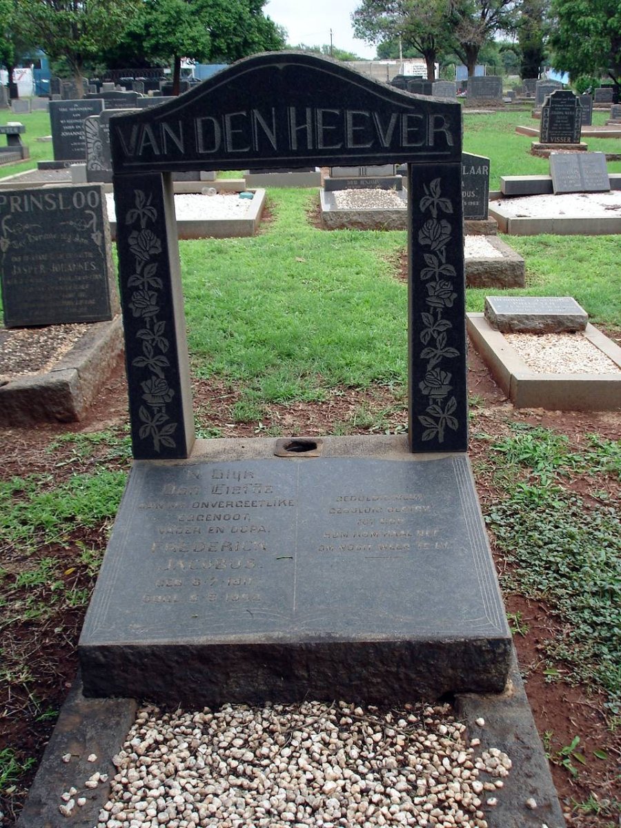 HEEVER Frederick Jacobus, van den 1911-1962