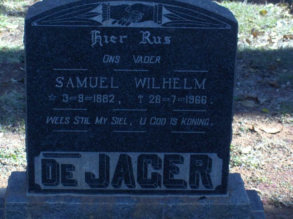 JAGER Samuel Wilhelm, de 1882-1966