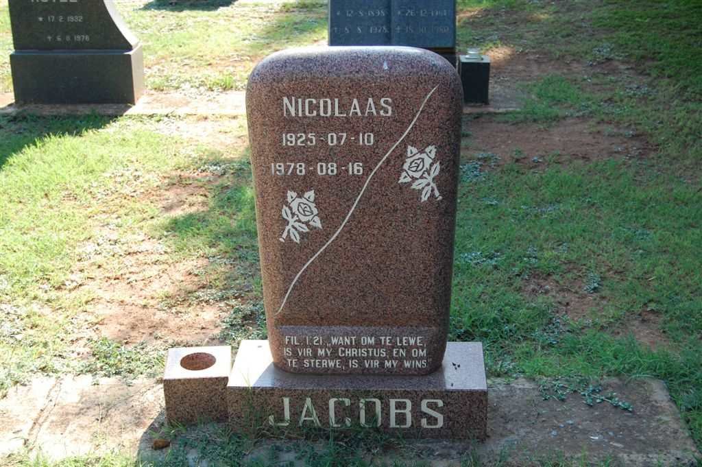 JACOBS Nicolaas 1925-1978