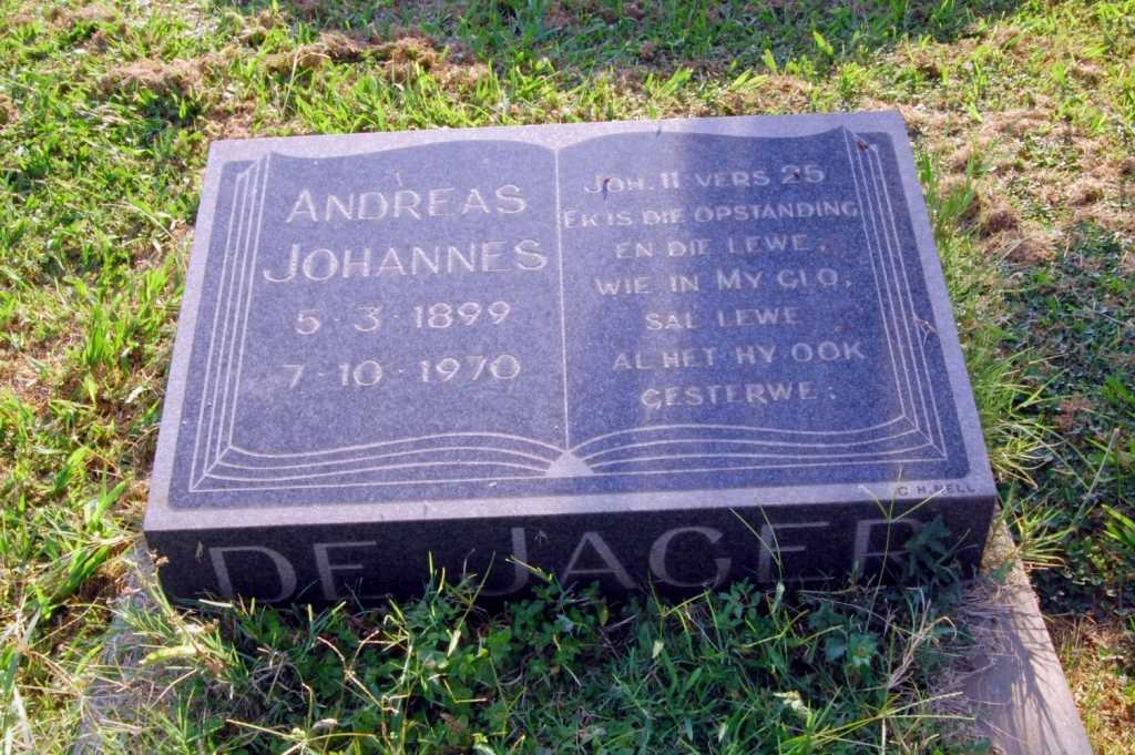 JAGER Andreas Johannes, de 1899-1970