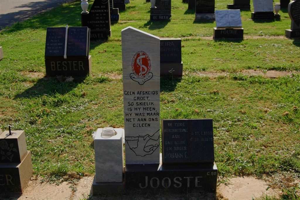 JOOSTE  Johann C. 19?3-1975
