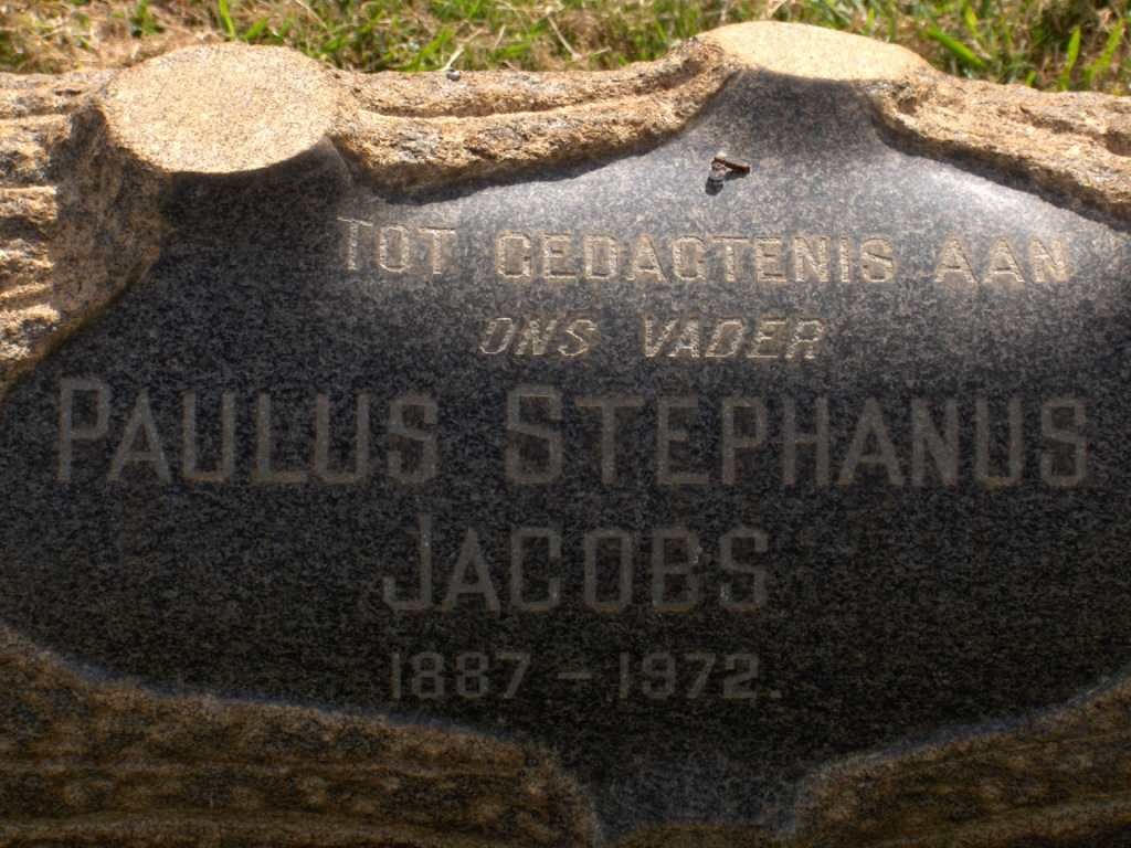 JACOBS Paulus Stephanus 1887-1972