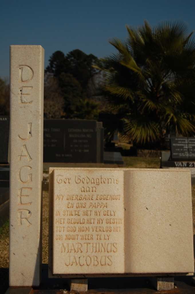 JAGER Marthinus Jacobus , de