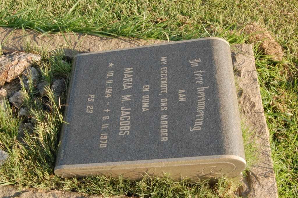 JACOBS Maria M. 1914-1970