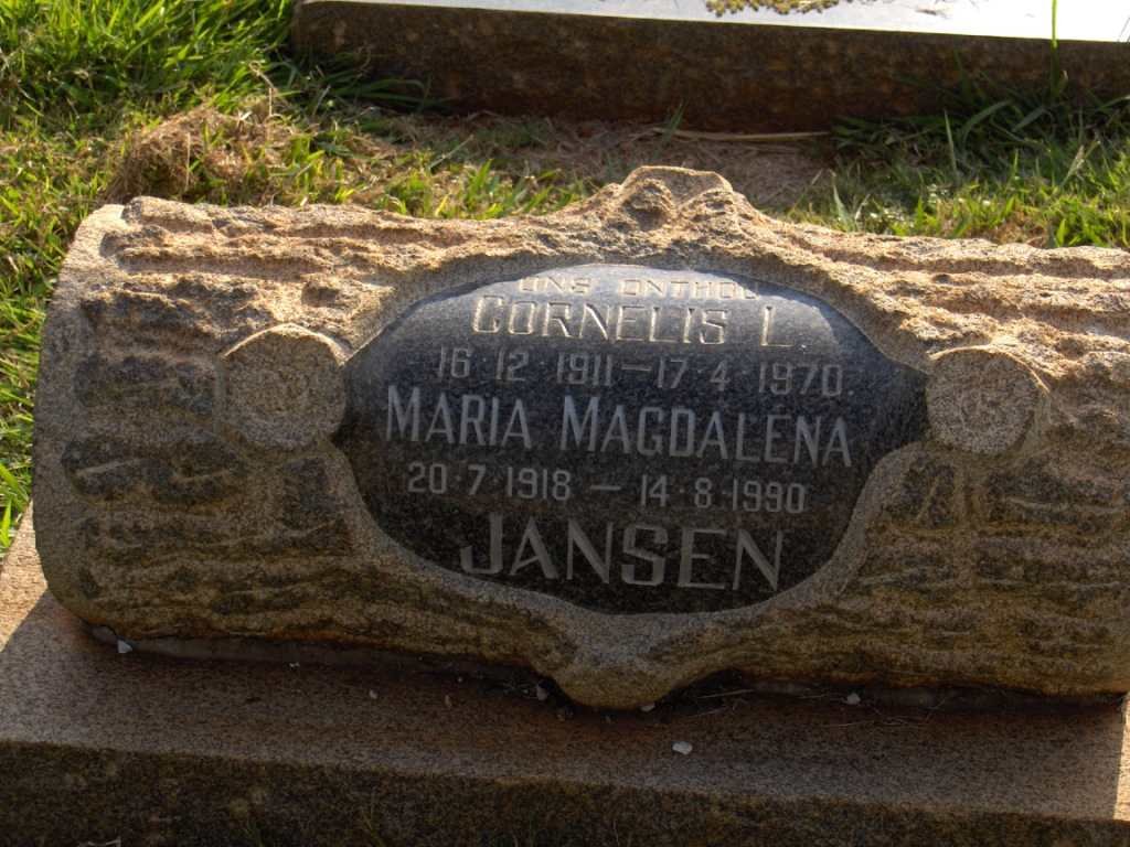 JANSEN Cornelis L. 1911-1970 &amp; Maria Magdalena 1918-1990