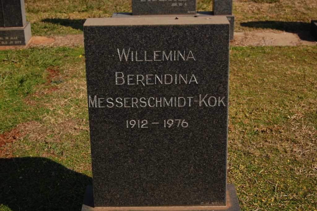 KOK Willemina Berendina, Messerschmidt 1912-1976