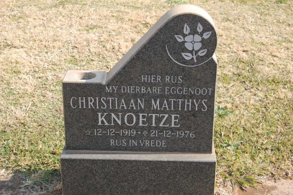KNOETZE Christiaan Matthys 1919-1976