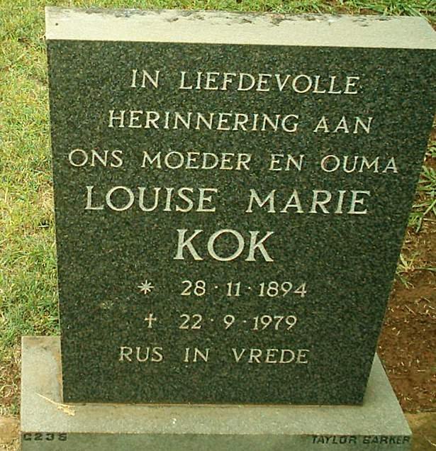KOK Louise Marie 1894-1979