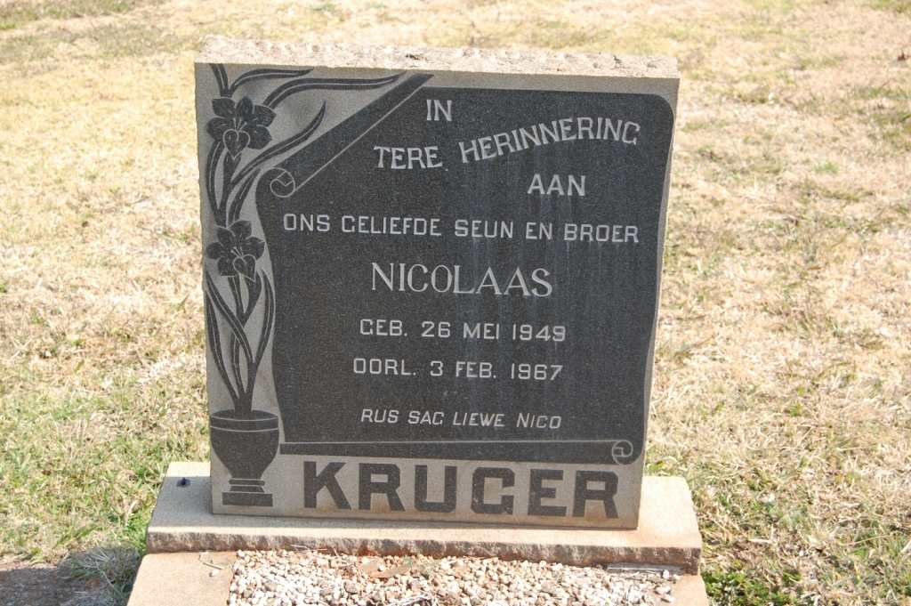 KRUGER Nicolaas 1949-1967