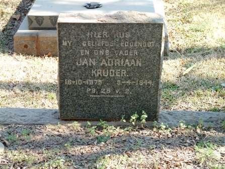 KRUGER Jan Adriaan 1875-1944