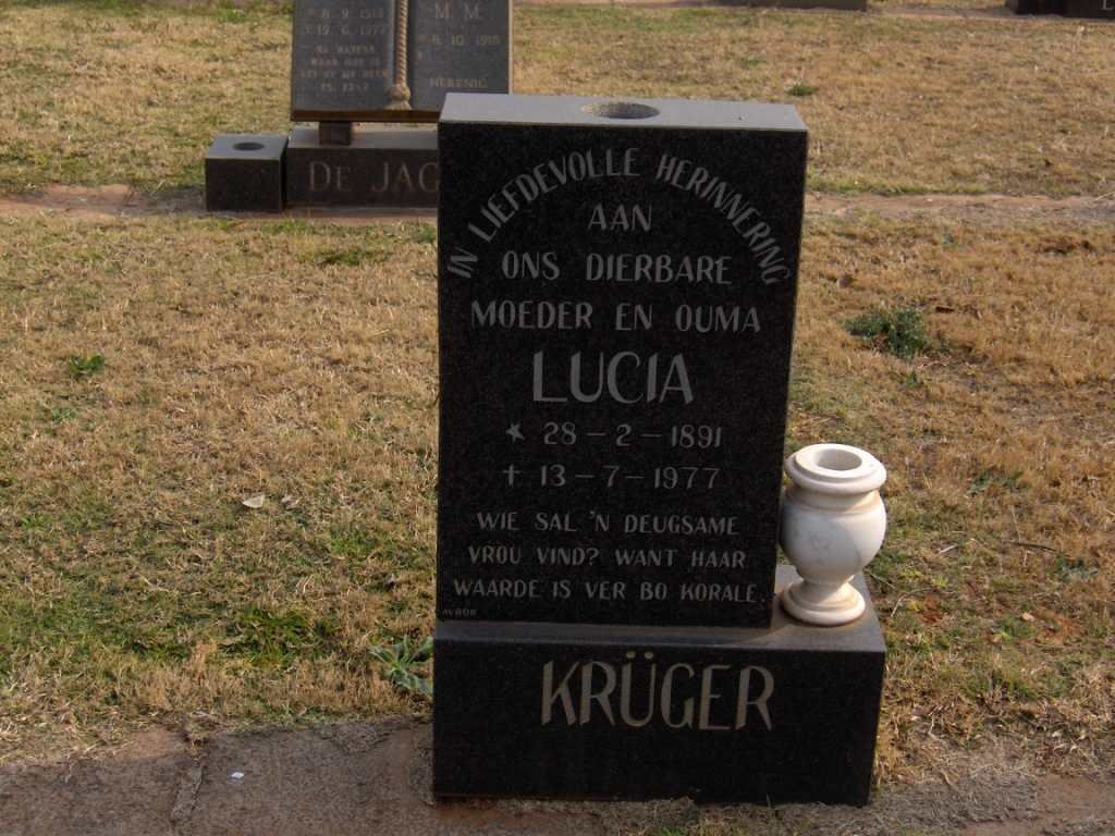 KRÜGER Lucia 1891-1977