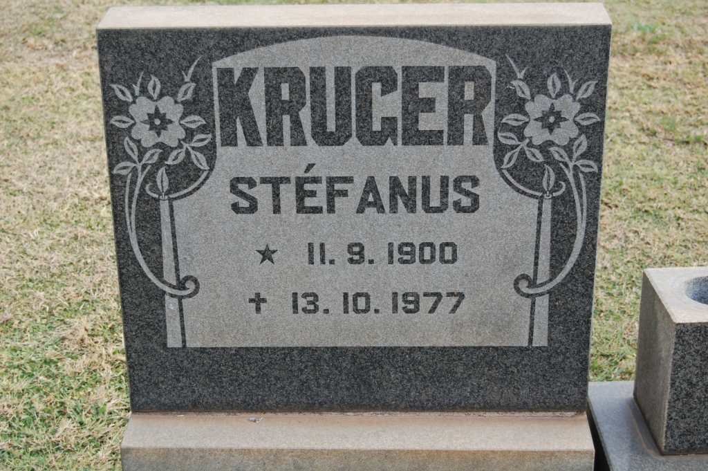 KRUGER Stefanus 1900-1977