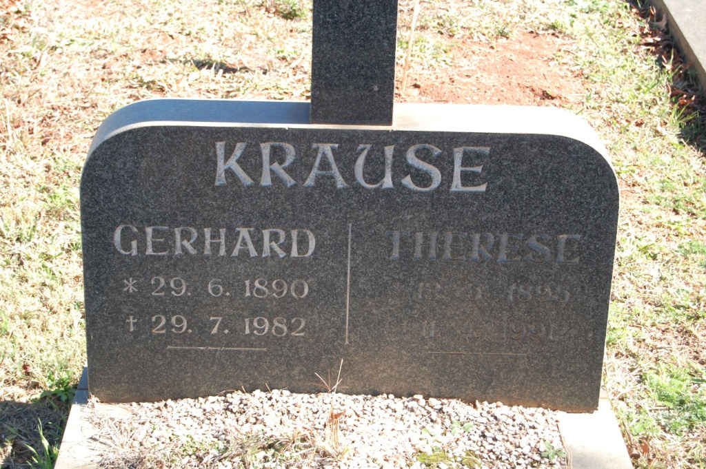 KRAUSE Gerhard 1890-1982 &amp; Therese 1895-1991