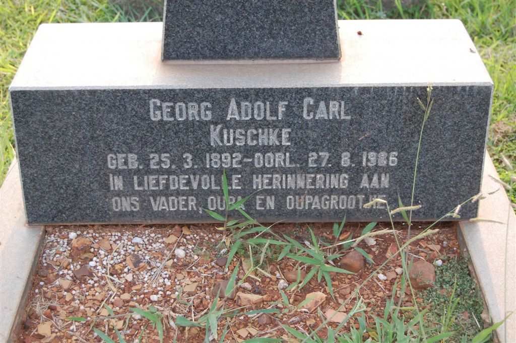 KUSCHKE George Adolf Carl 1892-1986