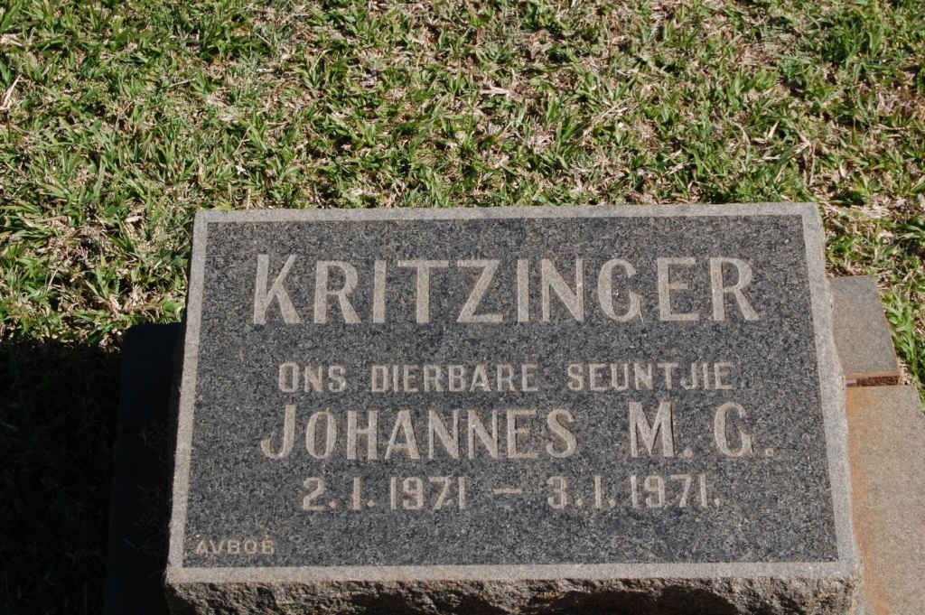 KRITZINGER Johannes M.C. 1971-1971