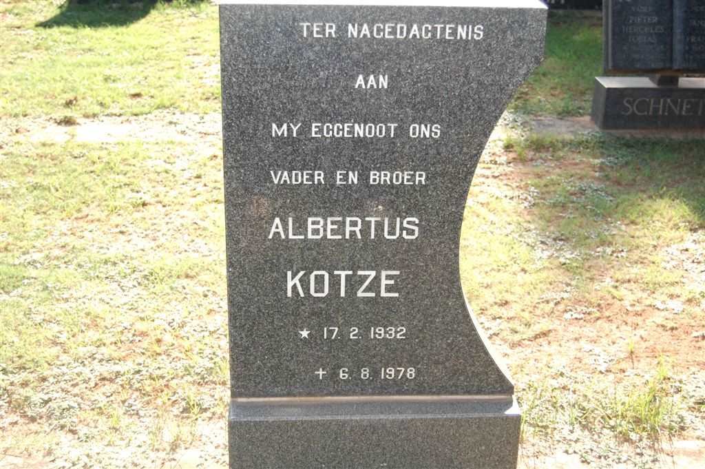 KOTZE Albertus 1932-1978