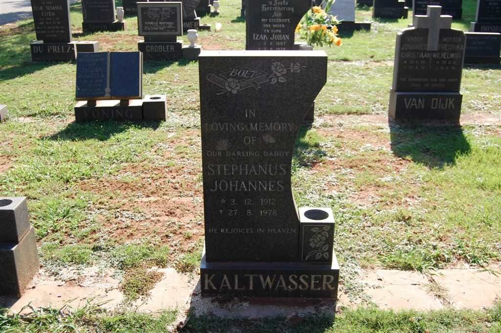 KALTWASSER Stephanus Johannes 1912-1978