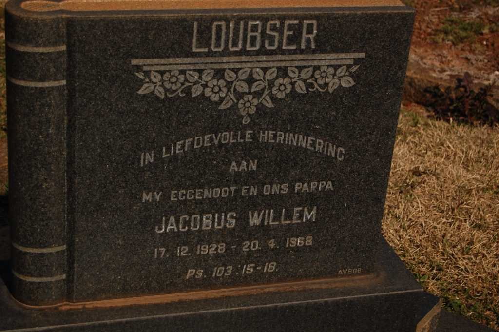 LOUBSER Jacobus Willem 1928-1968