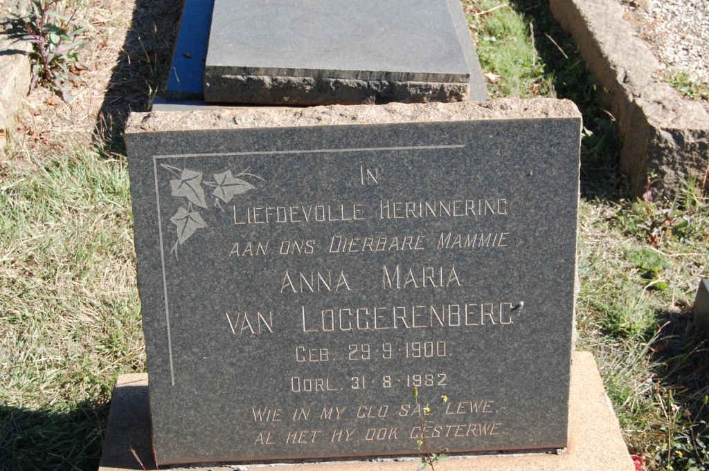LOGGERENBERG Anna Maria, van 1900-1982