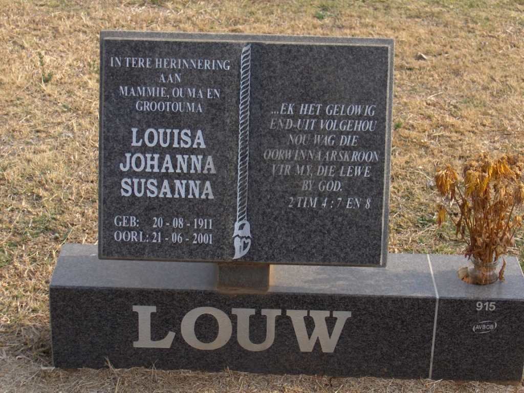 LOUW Louisa Johanna Susanna 1911-2001