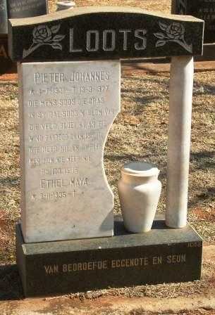 LOOTS Pieter Johannes & Ethel Maya
