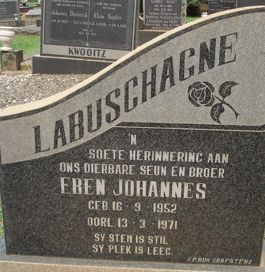 LABUSCHAGNE Eben Johannes 1952-1971