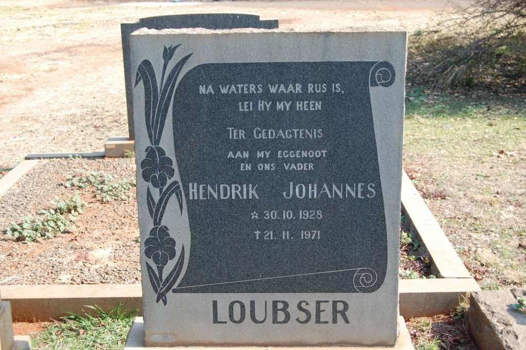 LOUBSER Hendrik Johannes 1928-1971