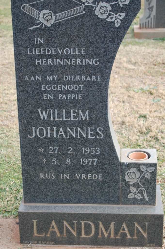 LANDMAN Willem Johannes 1953-1977