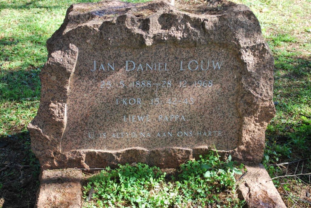 LOUW Jan Daniel 1888-1968