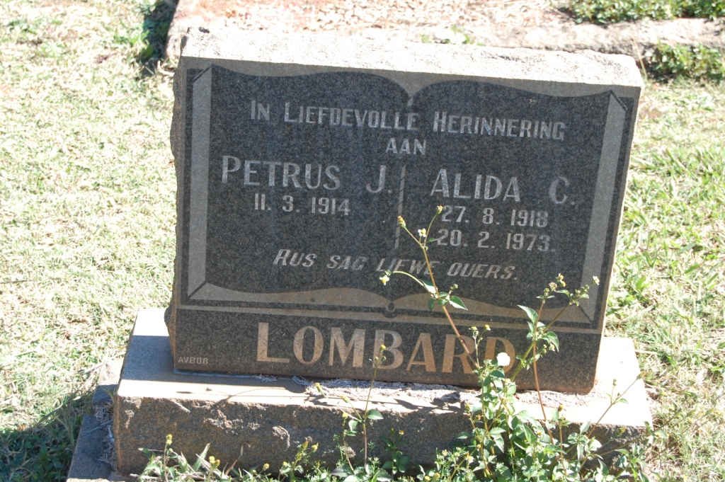 LOMBARD Petrus J. 1914- &amp; Alida C. 1918-1973