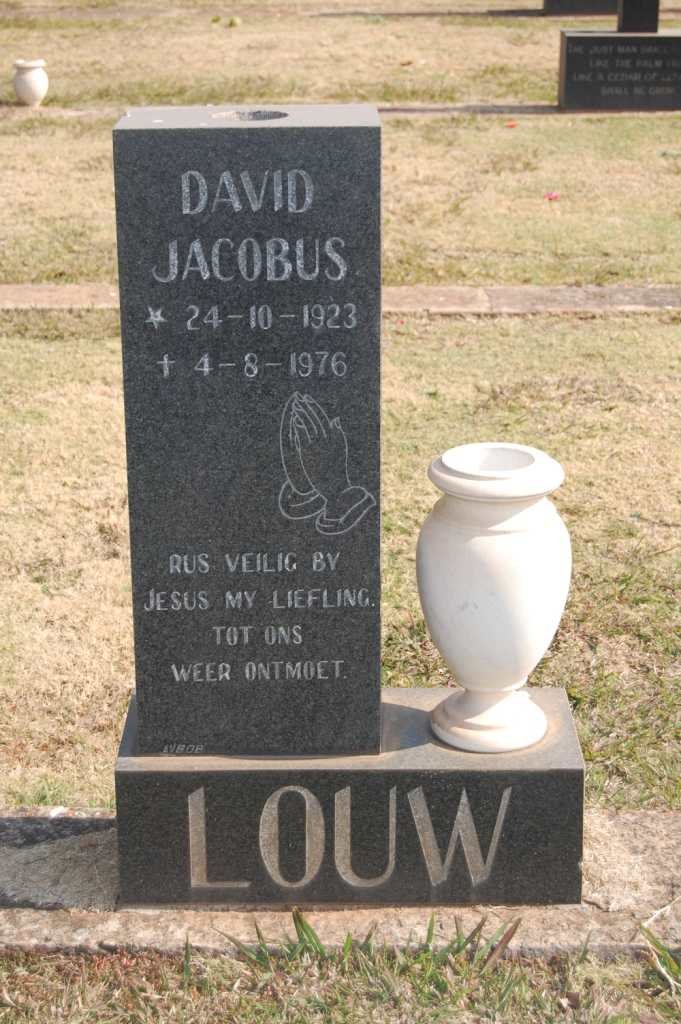 LOUW David Jacobus 1923-1976