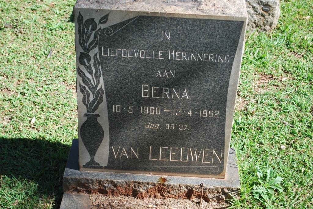LEEUWEN Berna, van 1960-1962
