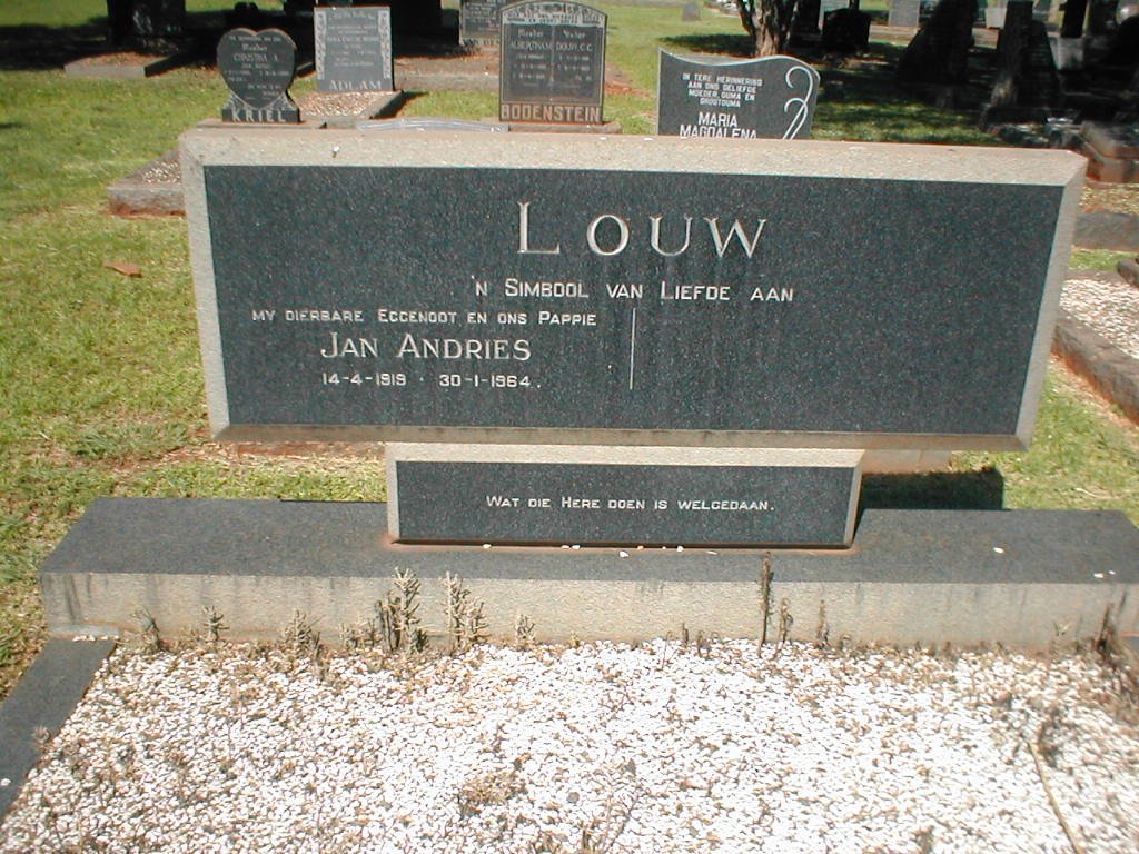 LOUW Jan Andries 1919-1964