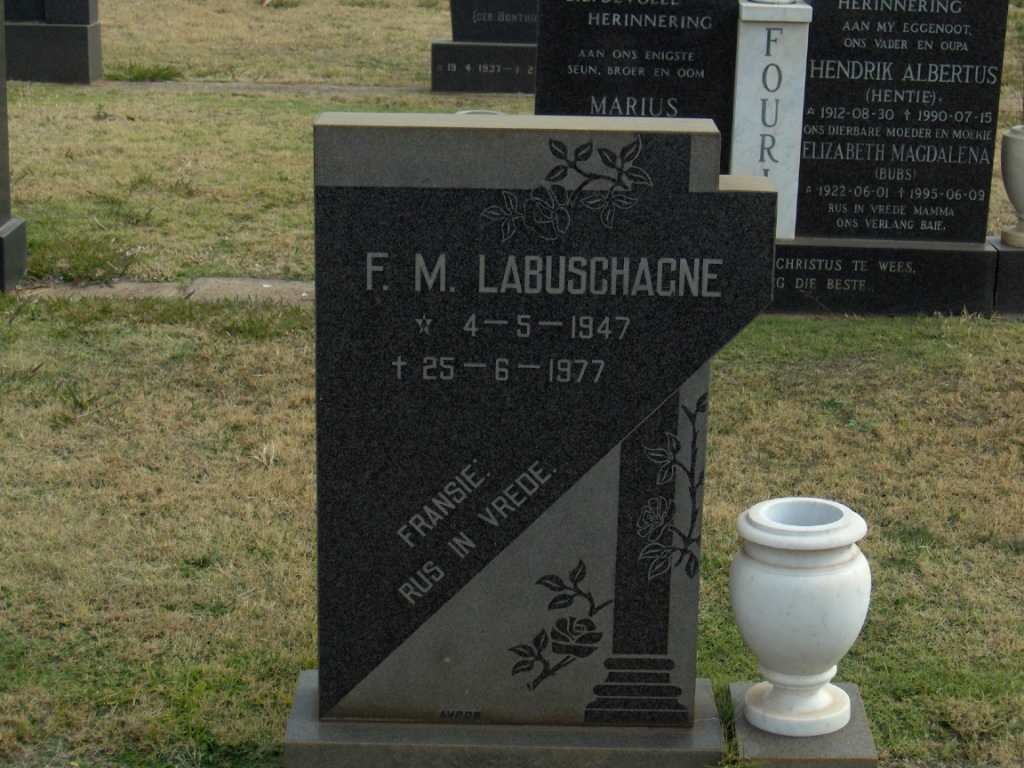 LABUSCHAGNE F.M. 1947-1977