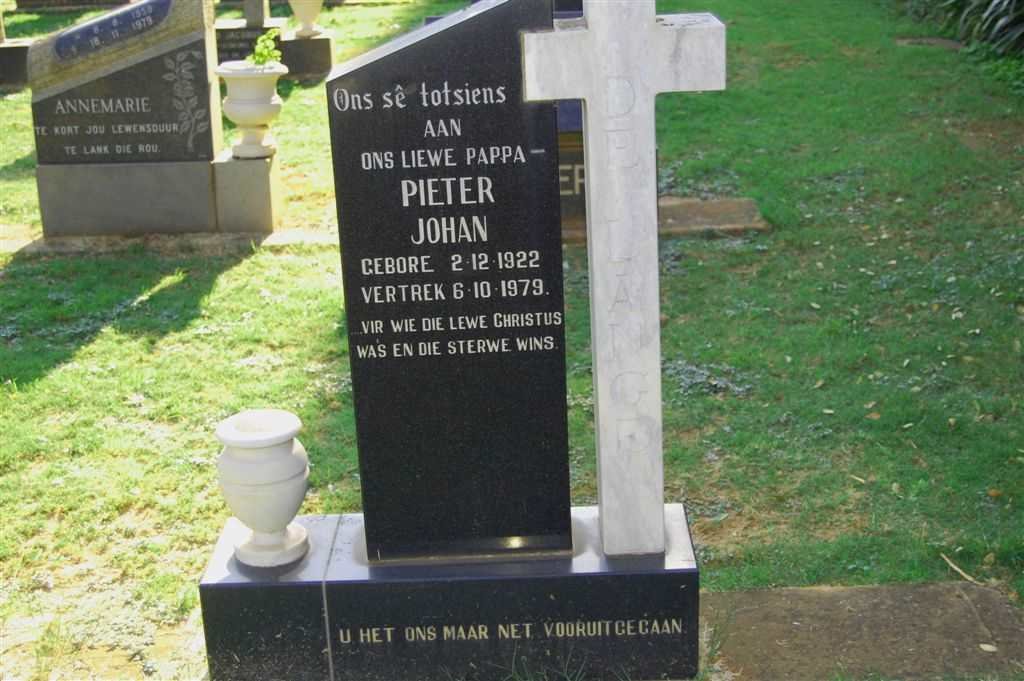 LANGE Pieter Johan, de 1922-1979