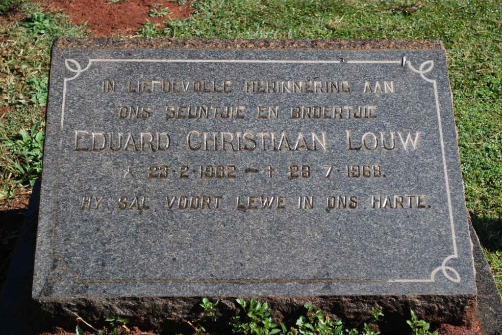 LOUW Eduard Christiaan 1962-1968
