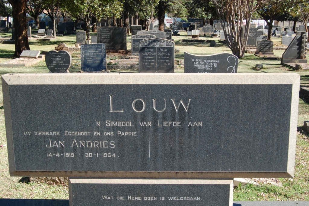 LOUW Jan Andries 1919-1964