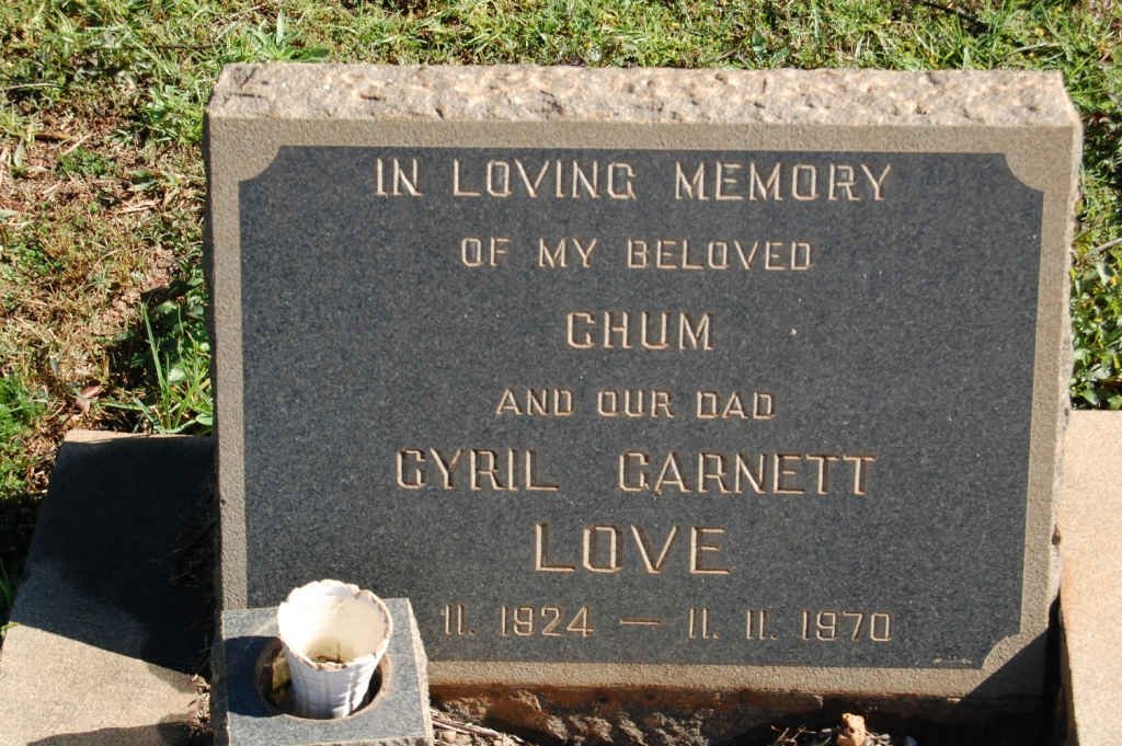LOVE Cyril Garnett 1924-1970