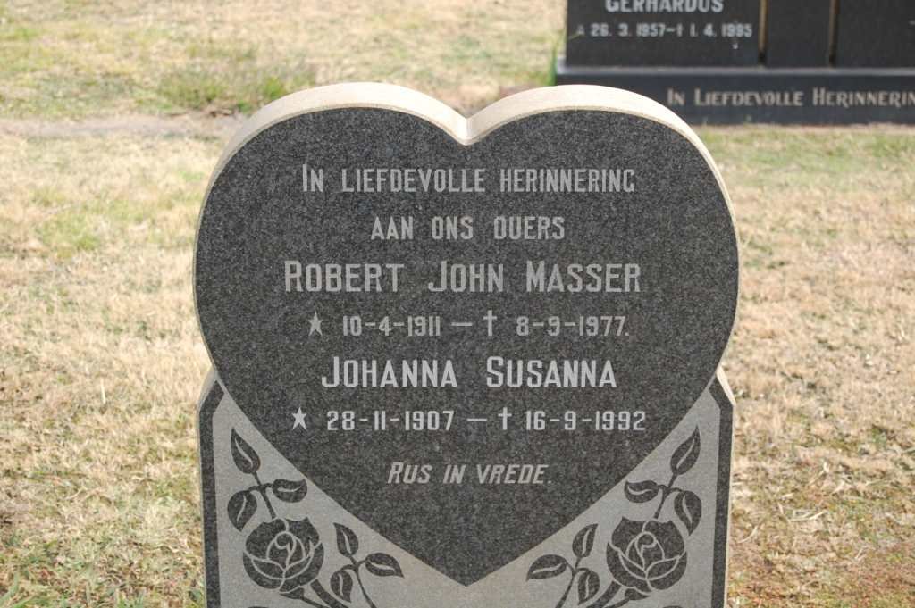 MASSER Robert John 1911-1977 &amp; Johanna Susanna 1907-1992