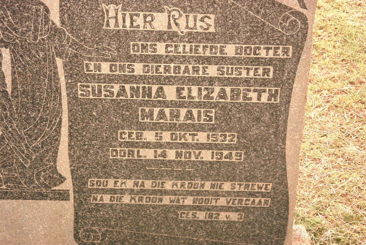 MARAIS Susanna Elizabeth 1932-1949