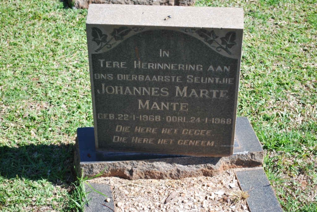 MANTE Johannes Marte 1968-1968