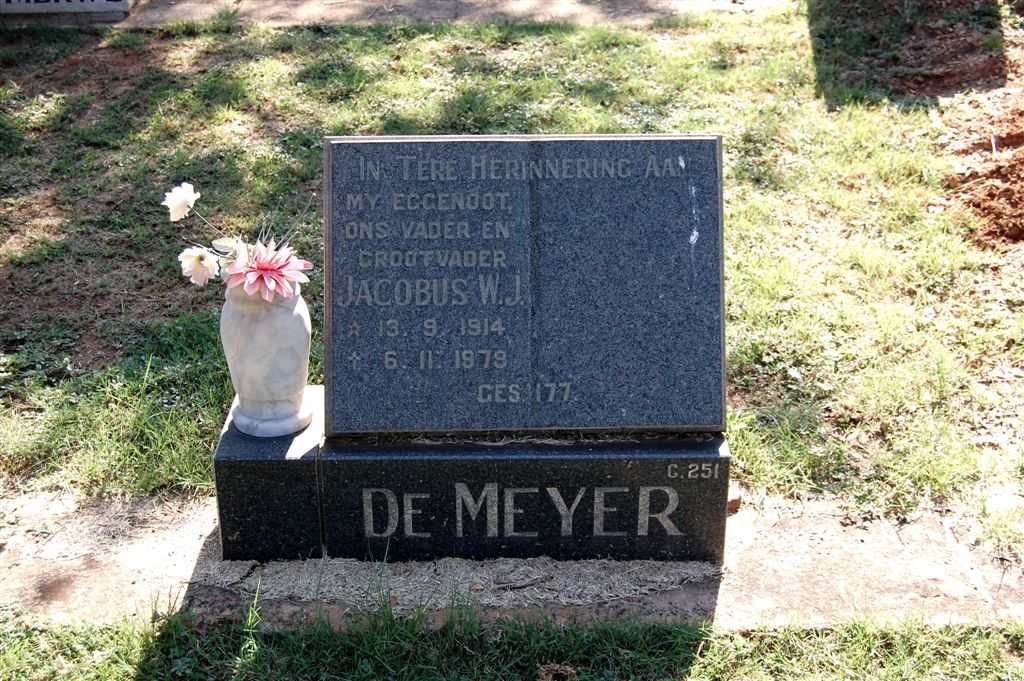 MEYER Jacobus W.J., de 1914-1979