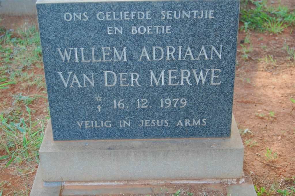 MERWE Willem Adriaan, van der 1979-1979