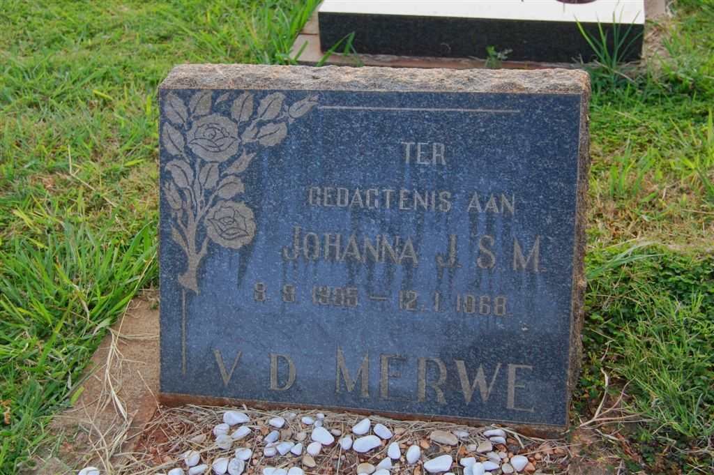 MERWE Johanna J.S.M., v.d. 1905-1968