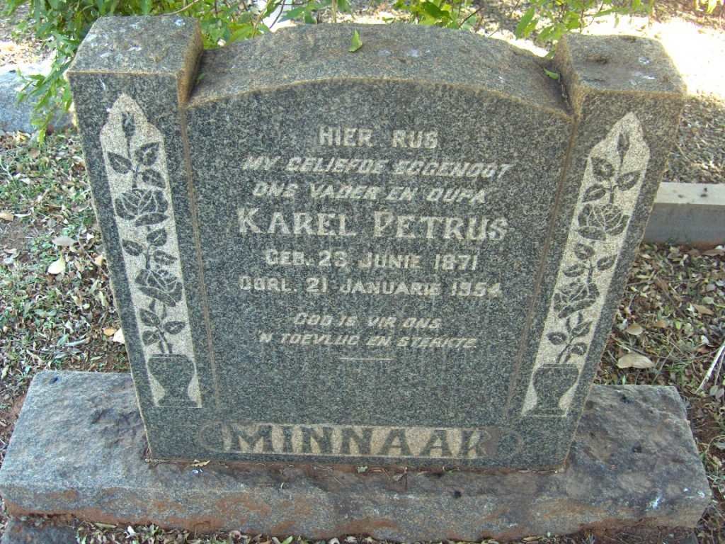 MINNAAR Karel Petrus 1871-1954
