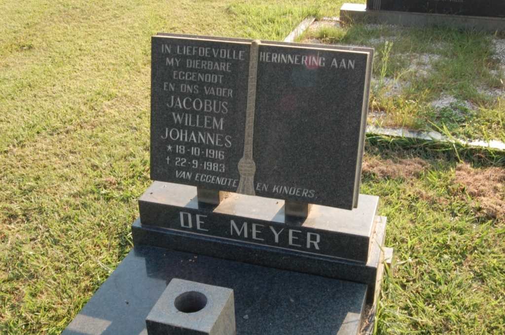MEYER Jacobus Willem Johannes, de 1916-1983