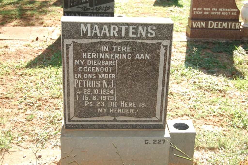 MAARTENS Petrus N.J. 1924-1979